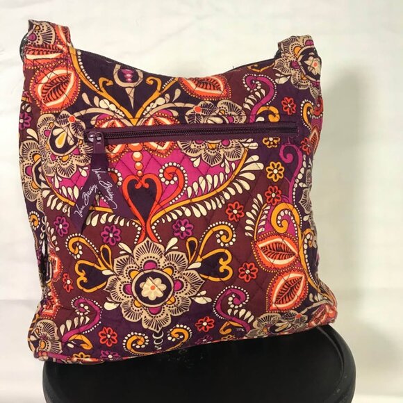 Vera Bradley Hipster Crossbody Adjustable Strap Purse Paisley Safari Sunset - Picture 2 of 3